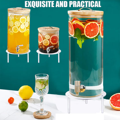 2Pcs Drink Dispenser Stand Only,Clear Acrylic Stands,Fit Max 7.87 Inch Diameter of Glass Drink Dispenser Stand,Water Dispenser Stand for Parties and Events,Cake Stand,Beverage Dispenser Stand