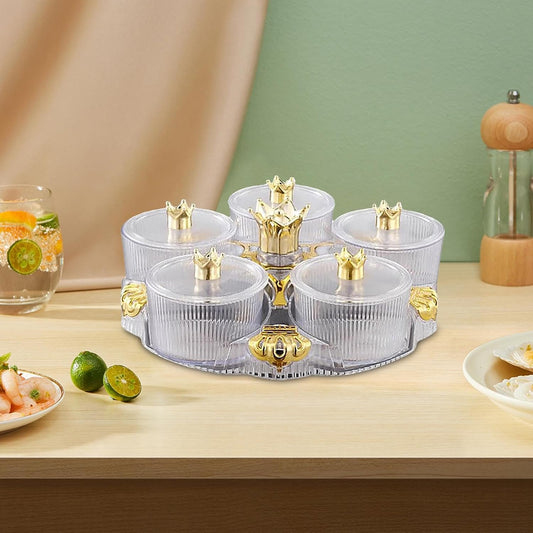 Serving Tray Rotating Snack Platter Candy and Nut Dishes Appetizer Tray for Cakes, transparent