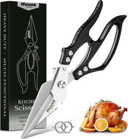 Huusk Poultry Shears Heavy Duty – All Purpose Japanese Kitchen Scissors
