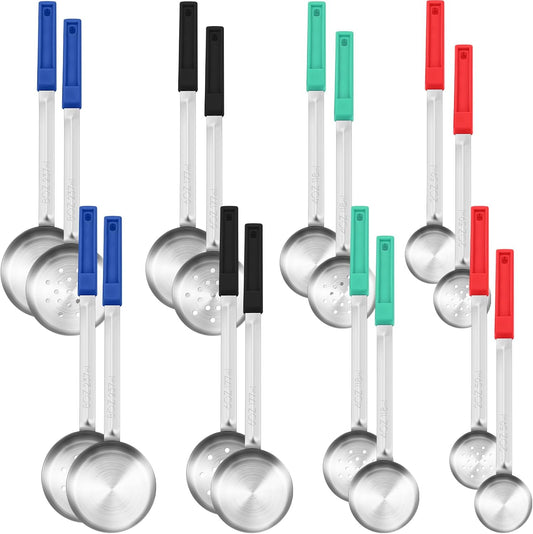 Teenyyou 16 Pcs Portion Control Serving Spoons, 4 Colors, 4 Sizes