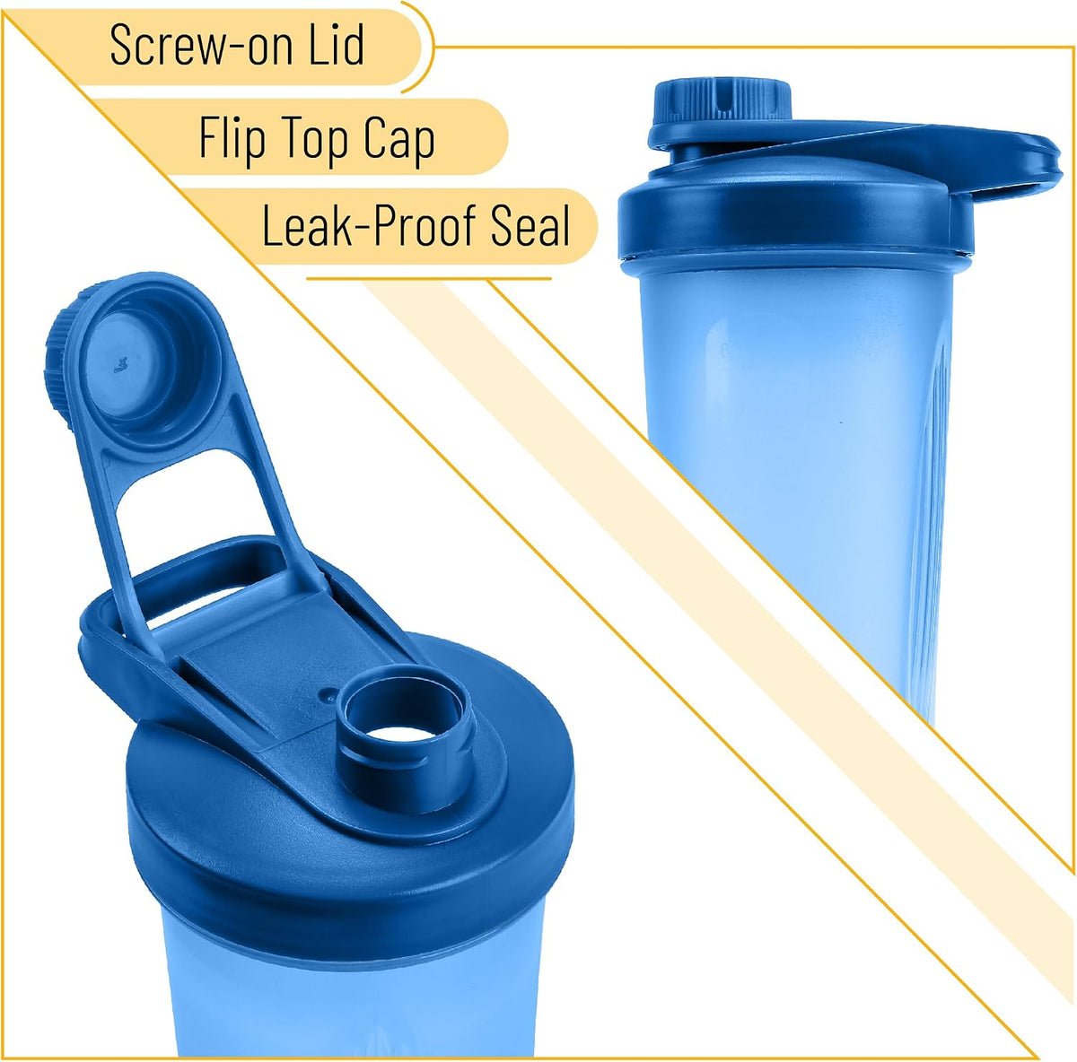 Mr. Pen- Shaker Bottles for Protein Mixes with Twist Cap, 28 oz