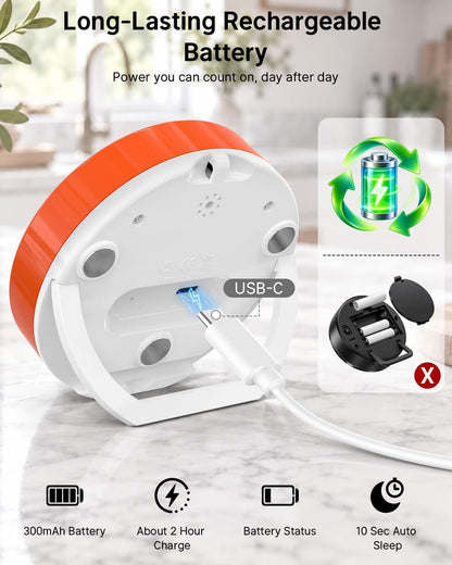 Digital Magnetic Kitchen Timer for Cooking, Rechargeable, Loud Alarm
