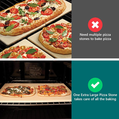 Extra Large Rectangular Pizza Stone 22" x 14",Baking Stone