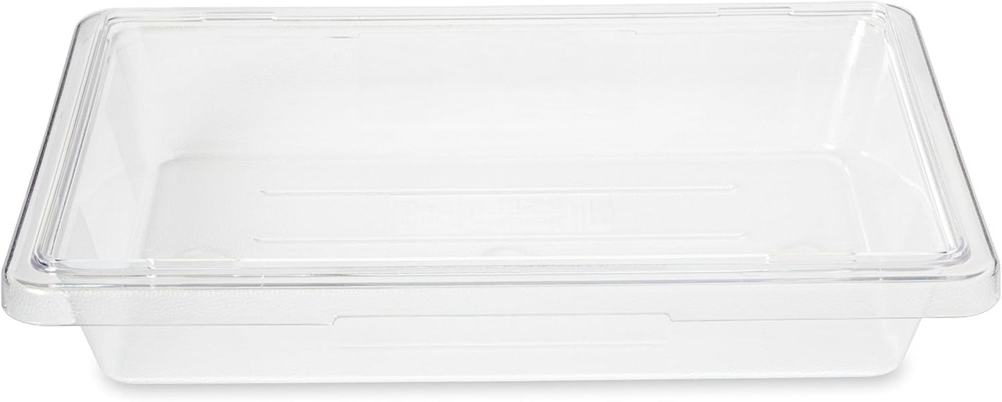 Rubbermaid Commercial Products Polycarbonate Food Storage Box/Tote, 2 Gallon, Clear, for Restaurant/Kitchen/Cafeteria