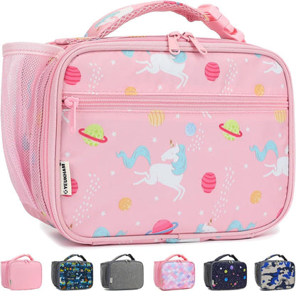 GYEUKHAM Insulated Lunch Box for School, Thermal Reusable Durable Freezable Lunch Bags for Kids Boys Girls Men Women - Small Soft Cooler Portable Lunch Tote Kit for Work Picnic Travel,Black
