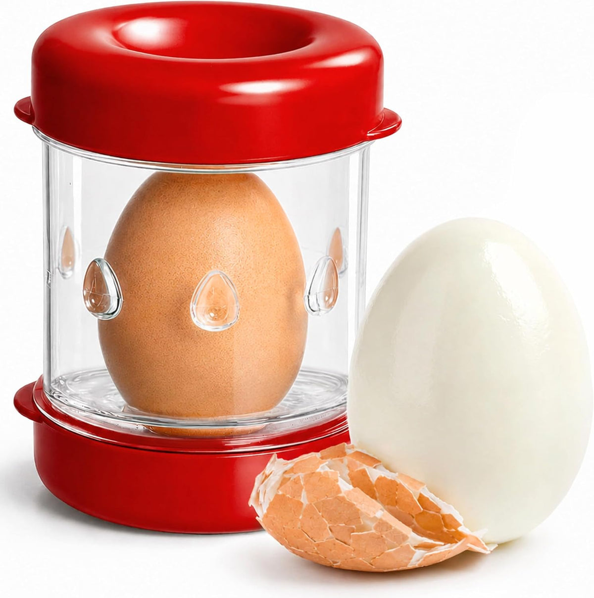 The Negg Boiled Egg Peeler - White