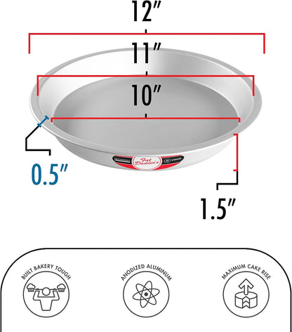 Fat Daddio's PIE-6 Anodized Aluminum Pie Pan, 6 x 1.5 Inch