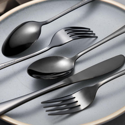 Portable Utensils Set with Case, 4pcs Stainless Steel Reusable Silverware for Lunch Camping School Picnic Workplace Travel, Lunch Box Includ Fork Spoon Knife,Easy to clean,Dishwasher Safe(Rainbow)