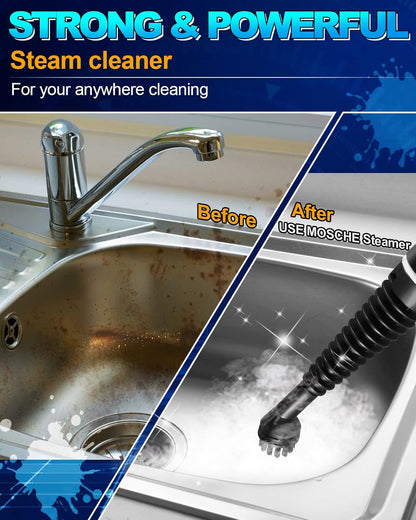 Handheld Pressurized Steam Cleaner with 11-Piece Accessory Set, Multi-Surface Steamer for Cleaning, All Natural Steam Cleaner for Home, Upholstery, Car, Floor, Kitchen and More