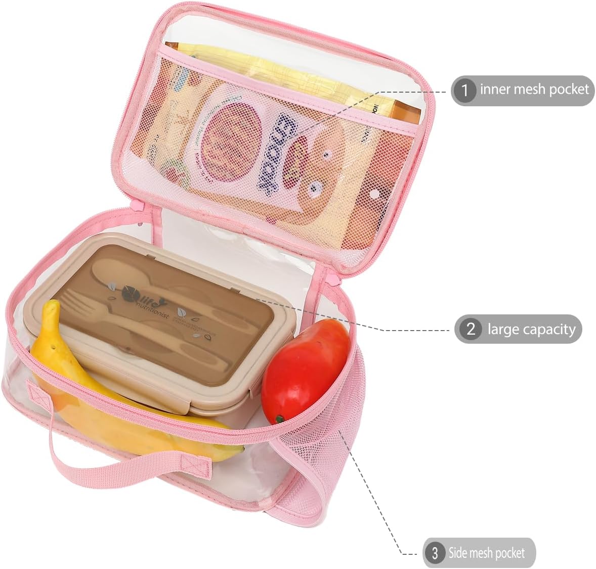 GYEUKHAM Insulated Lunch Box for School, Thermal Reusable Durable Freezable Lunch Bags for Kids Boys Girls Men Women - Small Soft Cooler Portable Lunch Tote Kit for Work Picnic Travel,Black