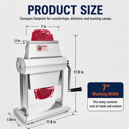 YBSVO 7" Commercial Meat Tenderizer Machine