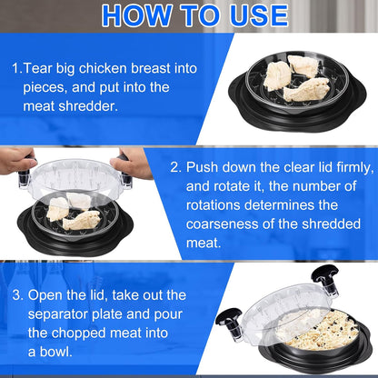 Chicken Breast Shredder, Large Visible Meat Shredder Tool Twist