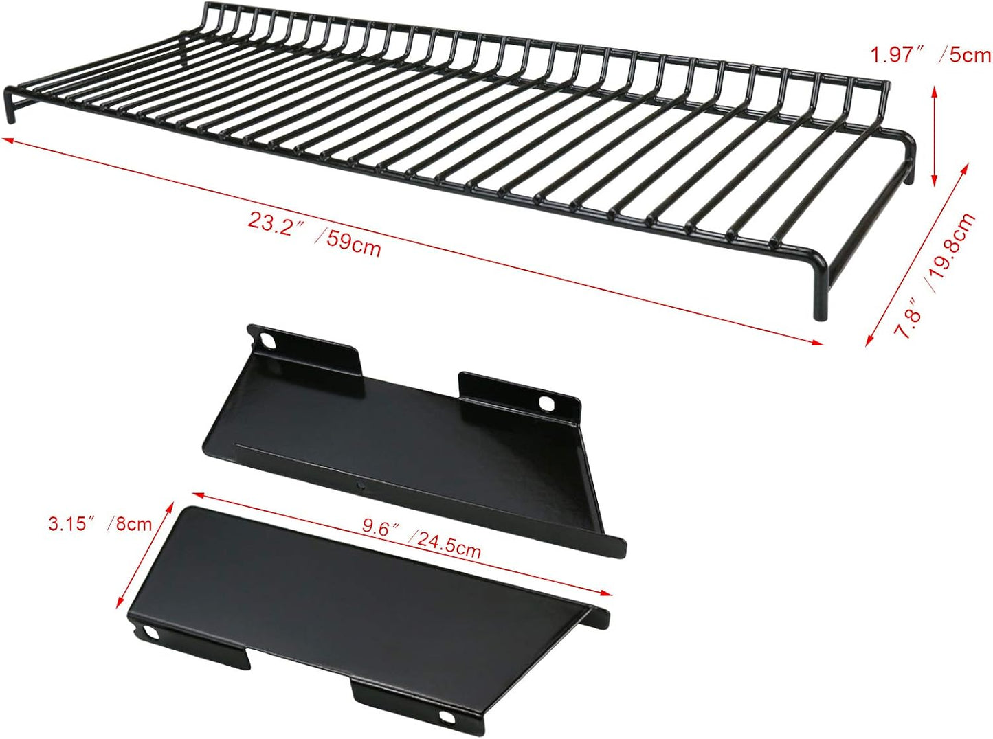 Utheer 2-Pack Griddle Warming Rack for Blackstone 28" Griddles, Stainless Steel Flat Top Grill Accessories | Reversible Rack Adds Prep Space, Foldable Clip-On Design Expands Cooking & Holding Area