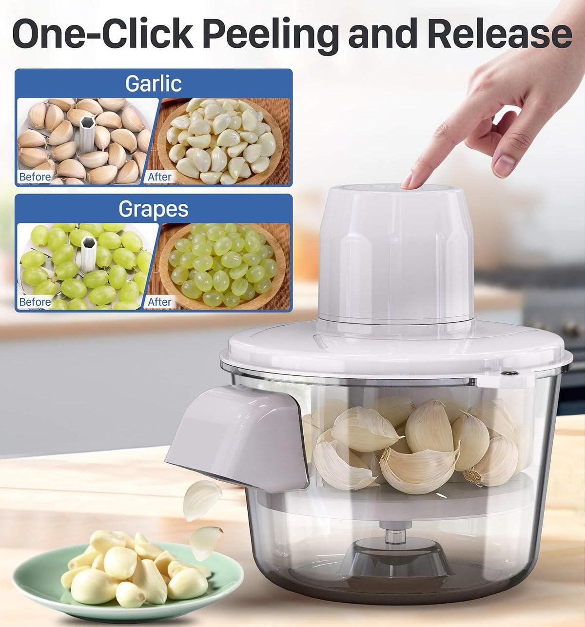 Anweller Garlic Peeler Machine, Electric Grape Peeler