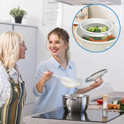 Fine Mesh Strainer Set, Plastic Nylon Sieve Colander for Kefir