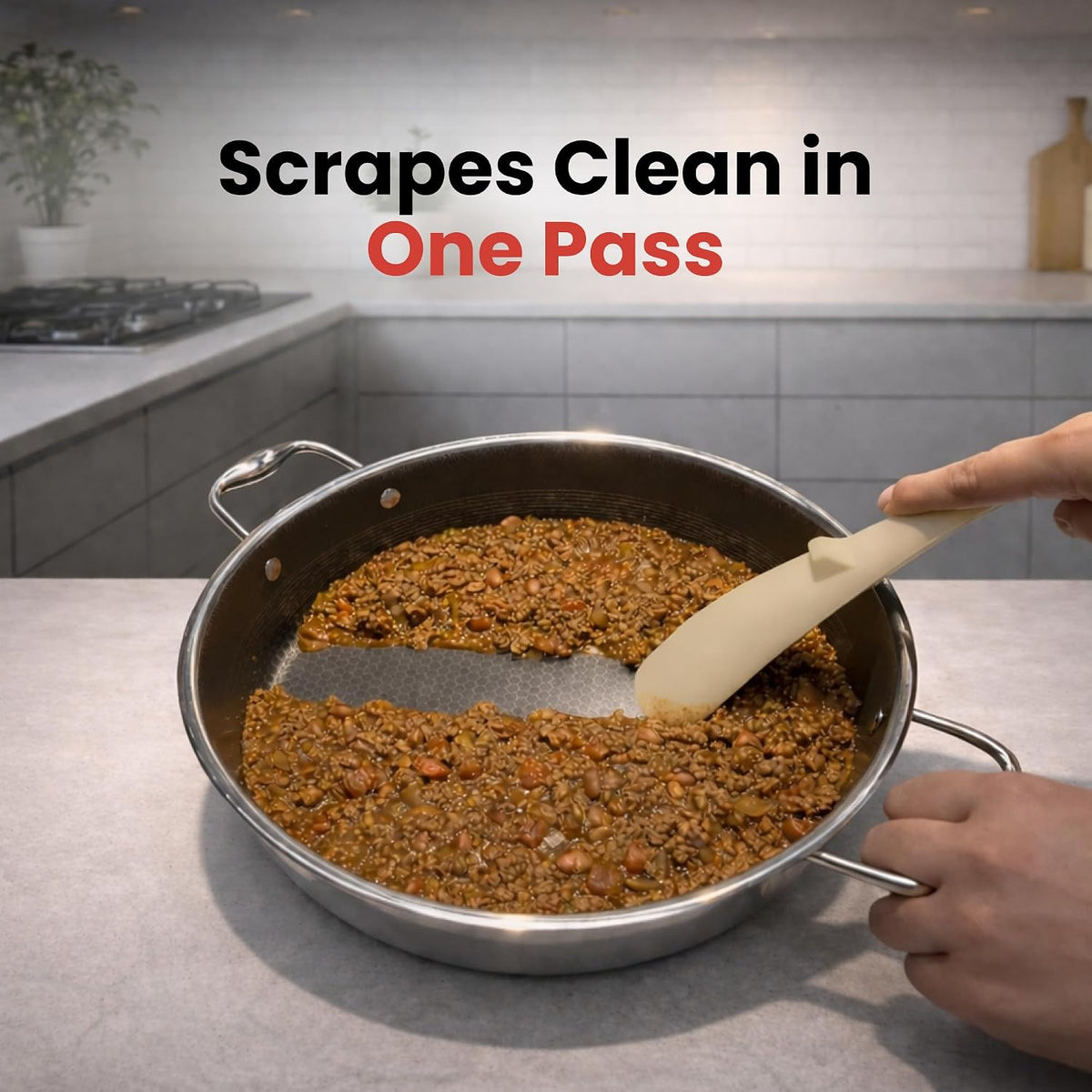 Salbree Seamless Silicone Spatula Spoon Multifunction Scoop Kitchen Spoon