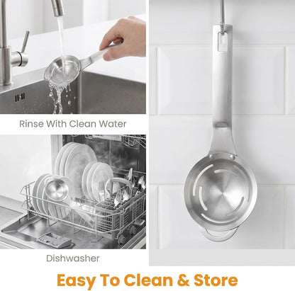 Egg Separator for Raw Eggs 6-Hole Egg Divider with Extended Handle