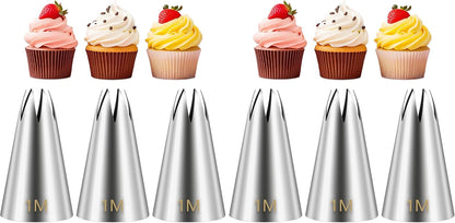 Suuker 1M Piping Tips Set, Large Star Cake Decorating Tips