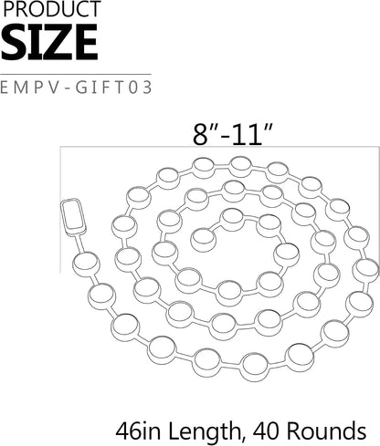 Empava 46 Inch L Multi-Purpose Silicone Pie Weights Chain and Trivet in Gray EMPV-GIFT03