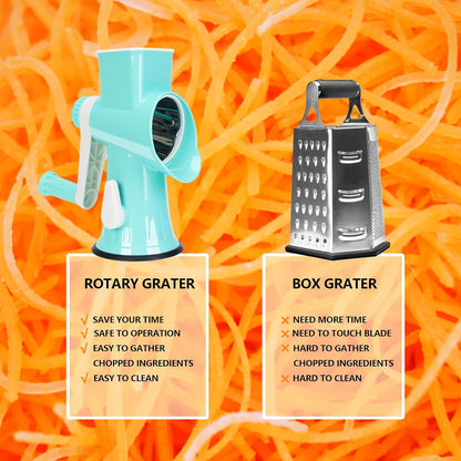 Rotary Cheese Grater with Handle-Versatile Cheese Grater