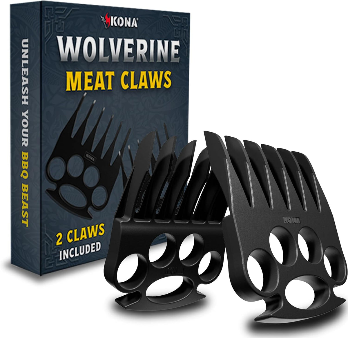 Kona Wolverine Shredder Claws – Heavy Duty BBQ Tools for Pulled Pork, Chicken, Beef – Grill Accessories for Shredding Meat