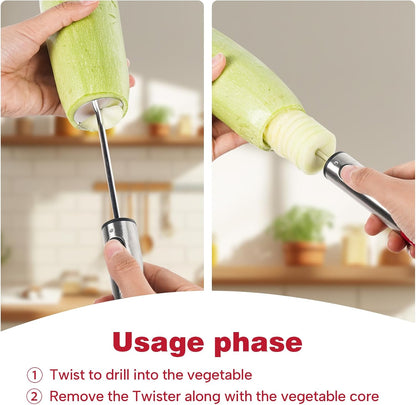 Cook Guy Multi-Purpose Veggie Drill - 4 Sizes Vegetable Corer Tool