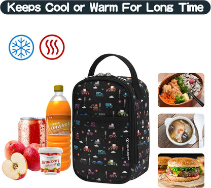 Yelocota Small Insulated Lunch Bag- Snack Bag- Mini Cooler Bag with Handle for Travel,Work,School(Storage Space below 20oz)- Also Suitable for Pairing with Food Jar