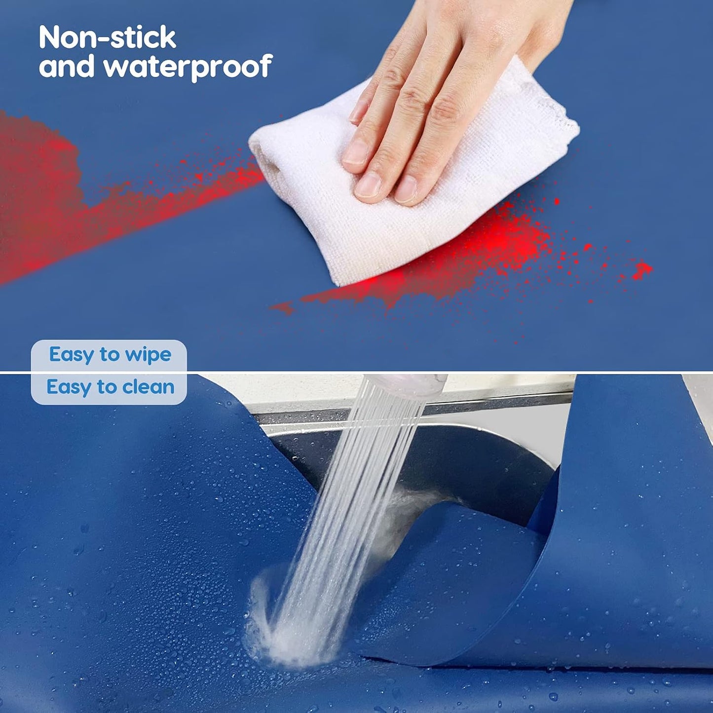AECHY Extra Large Silicone Mat 78.74”x19.69”x0.08”, Multipurpose Silicone Mat Thick Heat Resistant Mat Shipped Rolled Up Kitchen Counter Mat Nonslip Silicone Mats for Kitchen Counter Translucent