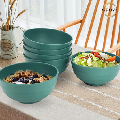 Wheat Straw Bowl Sets,8 PCS Unbreakable Cereal Bowl 26 OZ,Microwave and Dishwasher Safe Bowls,Bowl Sets for Camping and Picnic BPA Free Colorful Salad Bowls for Serving Soup,Oatmeal and Fruit Etc…