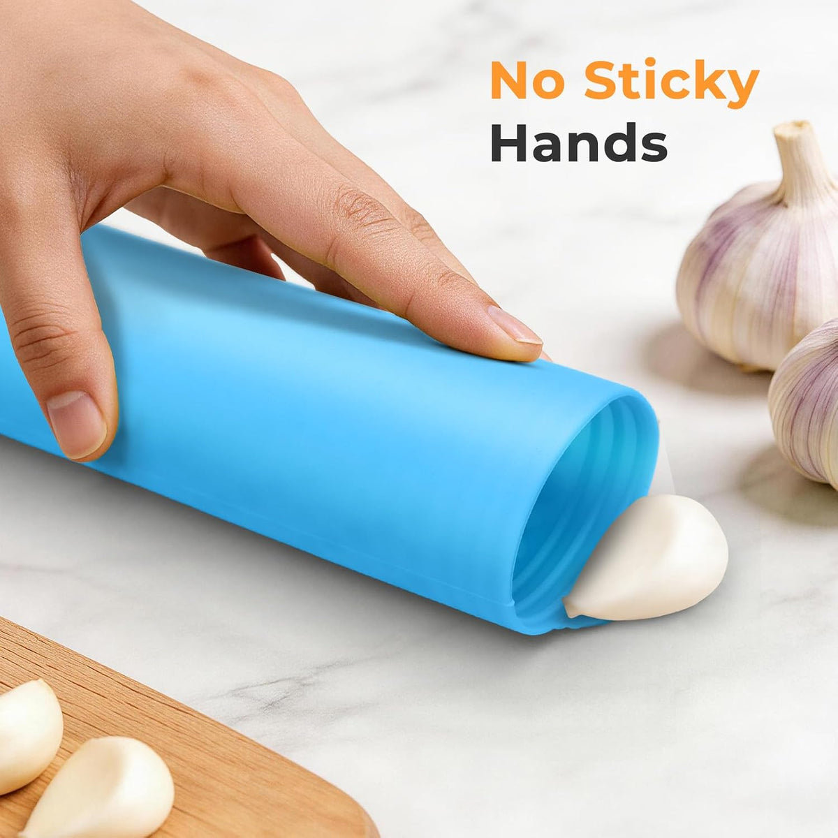 Silicone Garlic Peeler Tube Roller (Black,Green)