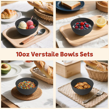 Wrova Wheat Straw Bowls for Kitchen set of 6,Anti-Scald Thick Soup Bowls 40oz,Microwave and Dishwasher Safe Bowl Sets, Unbreakable Cereal Bowl Sets. Vibrant Series