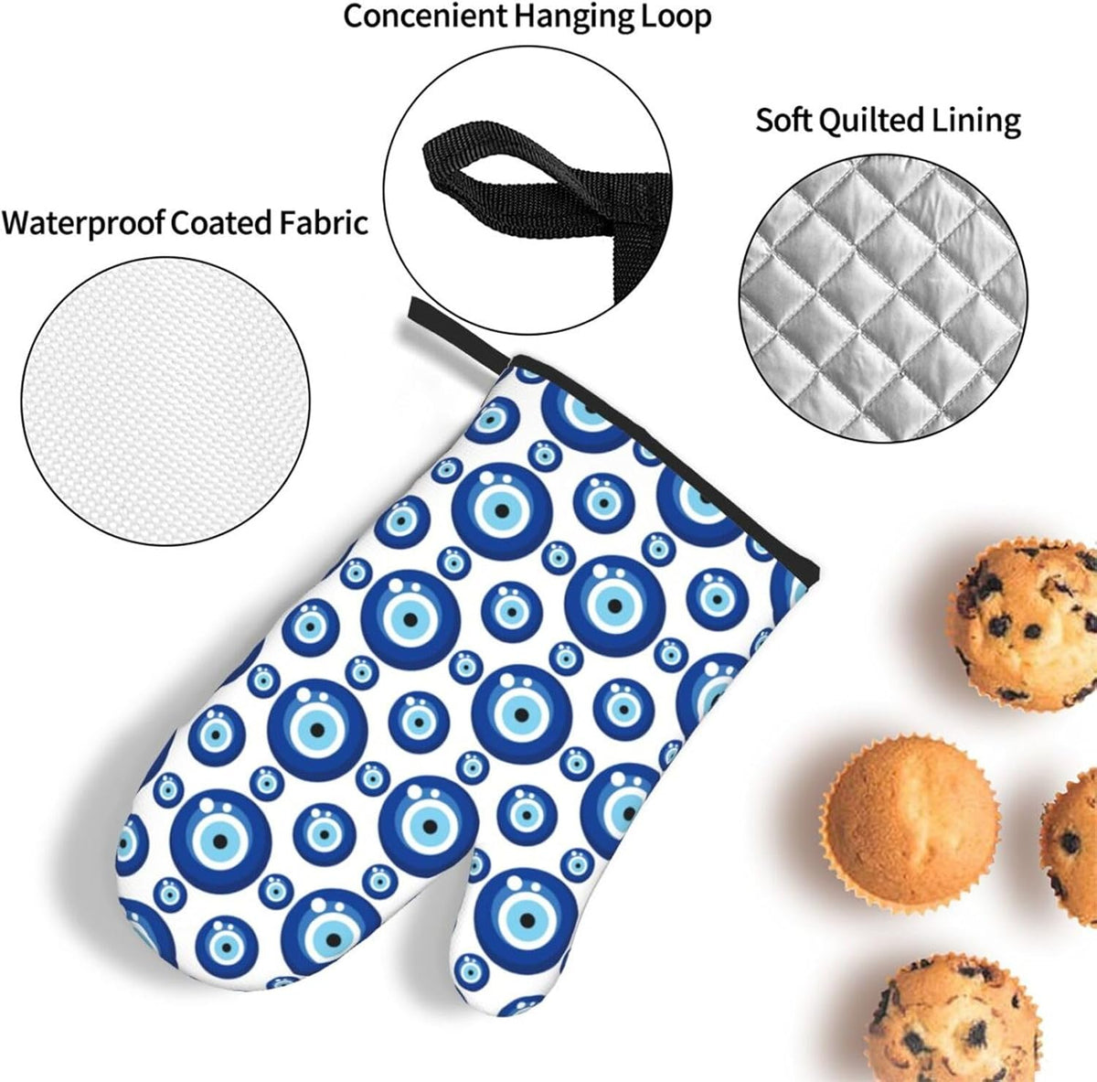 Boho Floral Oven Mitts and Pot Holders Sets of 3, Cute Baker Stuff