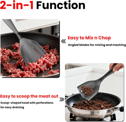 Meat Chopper Spatula Ground Beef Potato Masher Hamburger Smasher Tool