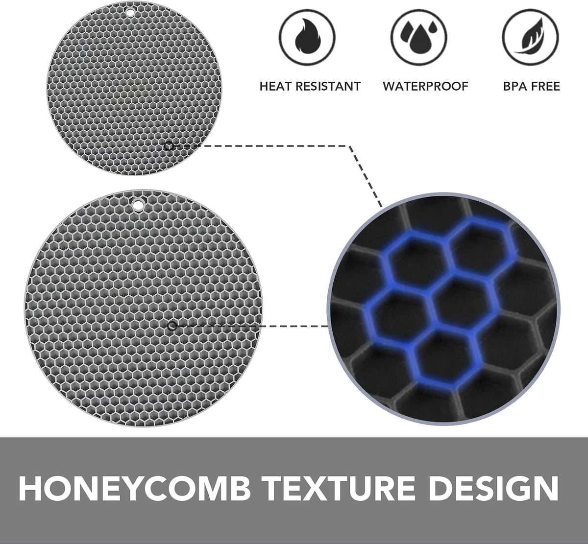 Joyhalo 4 Pack Trivets for Hot Dishes