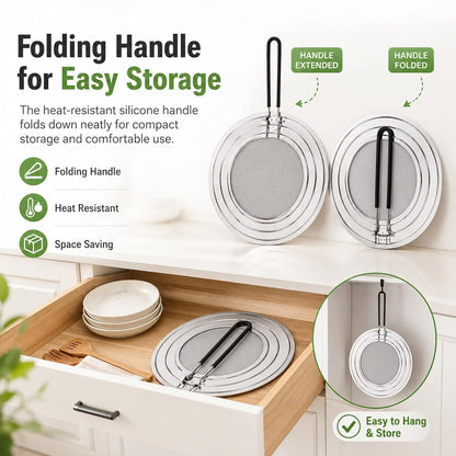 Splatter Screen for Frying Pan, Grease Splatter Guard for 9/10/11 Inch Pans