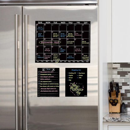 JJPRO Magnetic Dry Erase Menu and Chore Chart Blackboard for Fridge-Weekly Meal Planner Chalkboard,Behavior Chart Chalkboard for Multiple Kids with Notepad Blackboard