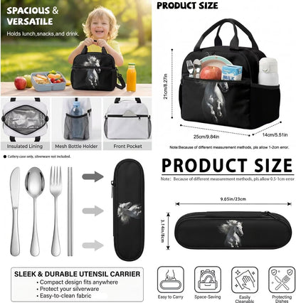 Highland Cow Backpack with Lunch Box Set for Kids Sunflower School Backpack for Girls Boys Back to School Bag Student Travel Backpacks Reusable Utensils Pen Case Water Bottle Bag 5PCS