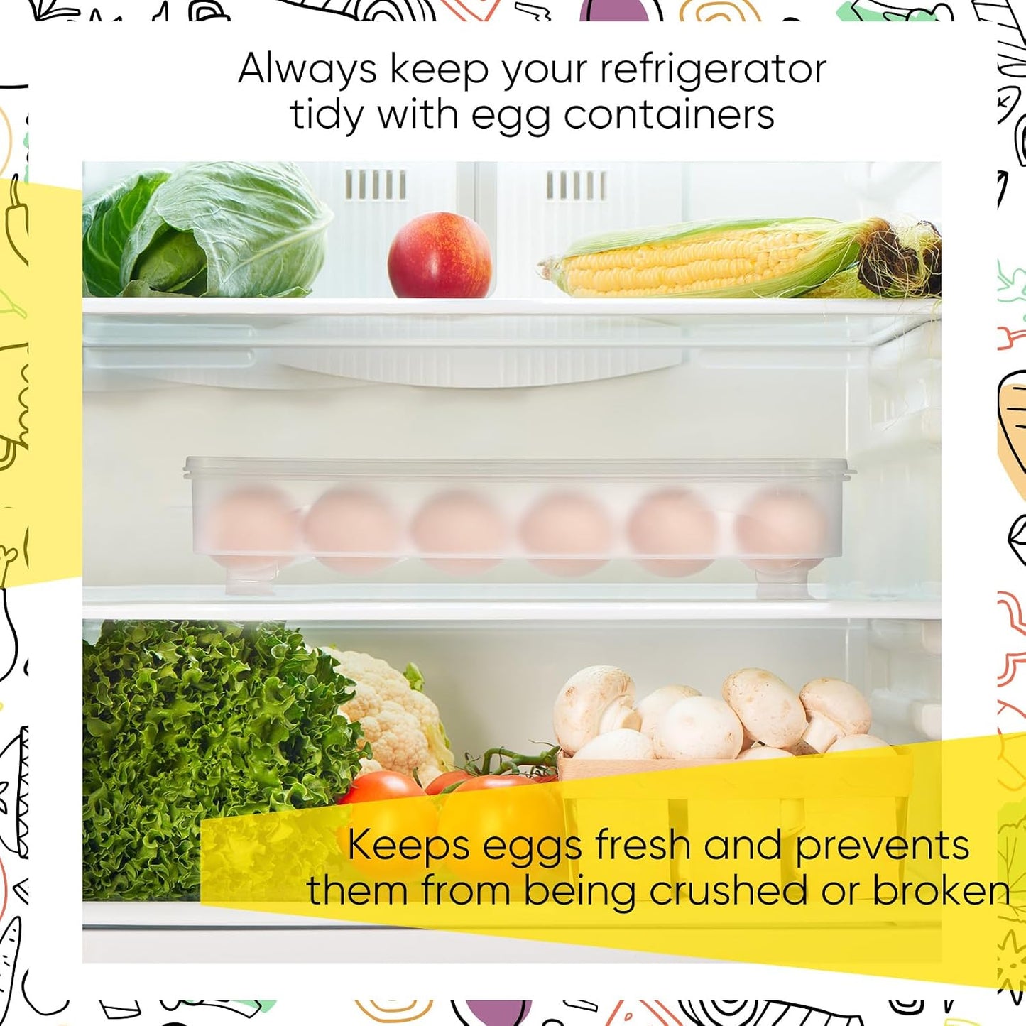 Deviled Egg Carrier with Syringe Stackable Stackable Clear Holder with Lid for Refrigerator Portable 48 Eggs Dispenser Storage Containers Tray(Without Handle)