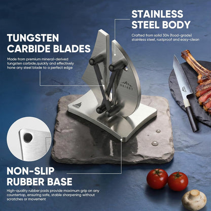 VN3 Professional Knife Sharpener | 3-Action Tungsten Carbide