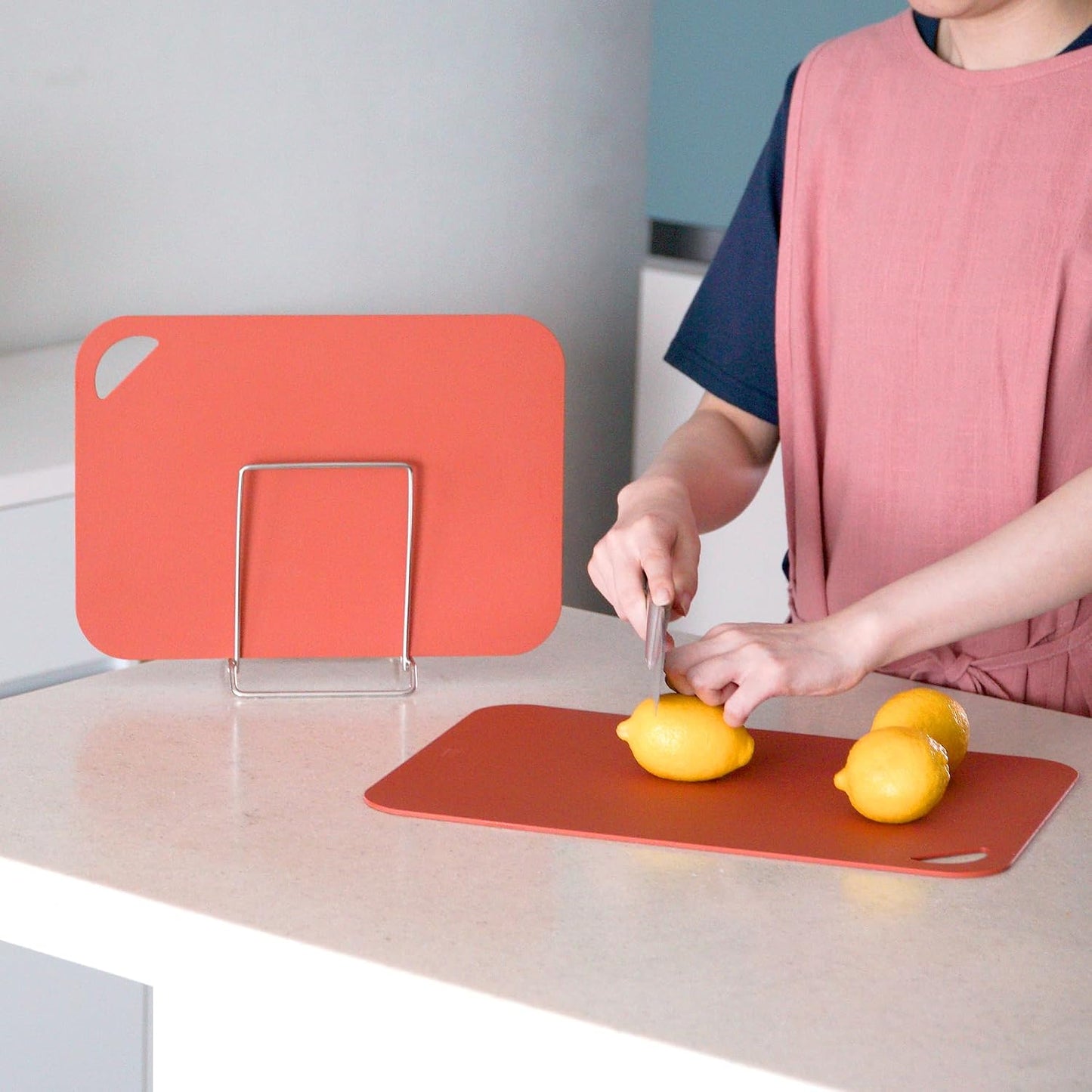 Flexible TPU Cutting Board Mat, Brick Large | Premium TPU, Knife Friendly, Non-Slip, Dishwasher Safe, Made in Korea