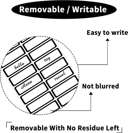 Removable Freezer Labels Stickers, 1 x 3 Inch Blank Removable Freezer Labels Food Storage Stickers, Date Label Waterproof Oil Resistant Easy Clean No Residue- 250 Sheets