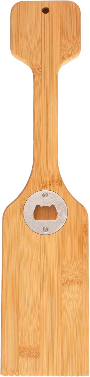 Totally Bamboo Grill Scraper with Bottle Opener – Bristle-Free Bamboo Wooden BBQ Scraper Tool for Outdoor Grill Cleaning – Ready for All Grates, Charcoal and Gas BBQs