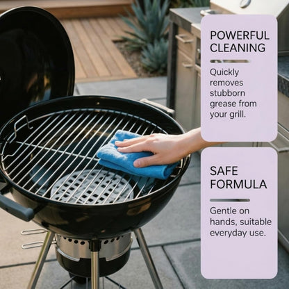 Fast-Acting Heavy-Duty Grill Degreaser Spray, BBQ Grill Cleaner Spray for Smoky Stains, Removes Grease & Carbon, 120ML for Outdoor Grills, Kitchen Grates and Racks, Electric Smokers (3Pc)