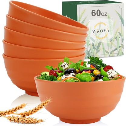 Wheat Straw Bowl Sets,8 PCS Unbreakable Cereal Bowl 26 OZ,Microwave and Dishwasher Safe Bowls,Bowl Sets for Camping and Picnic BPA Free Colorful Salad Bowls for Serving Soup,Oatmeal and Fruit Etc…