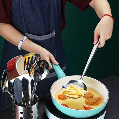 Stainless Steel Spatulas, Berglander Slotted Turner, Metal Turner For Cooking, Kitchen For Nonstick Cookware, Barbecue Spatulas, Dishwasher Safe, Easy to Clean