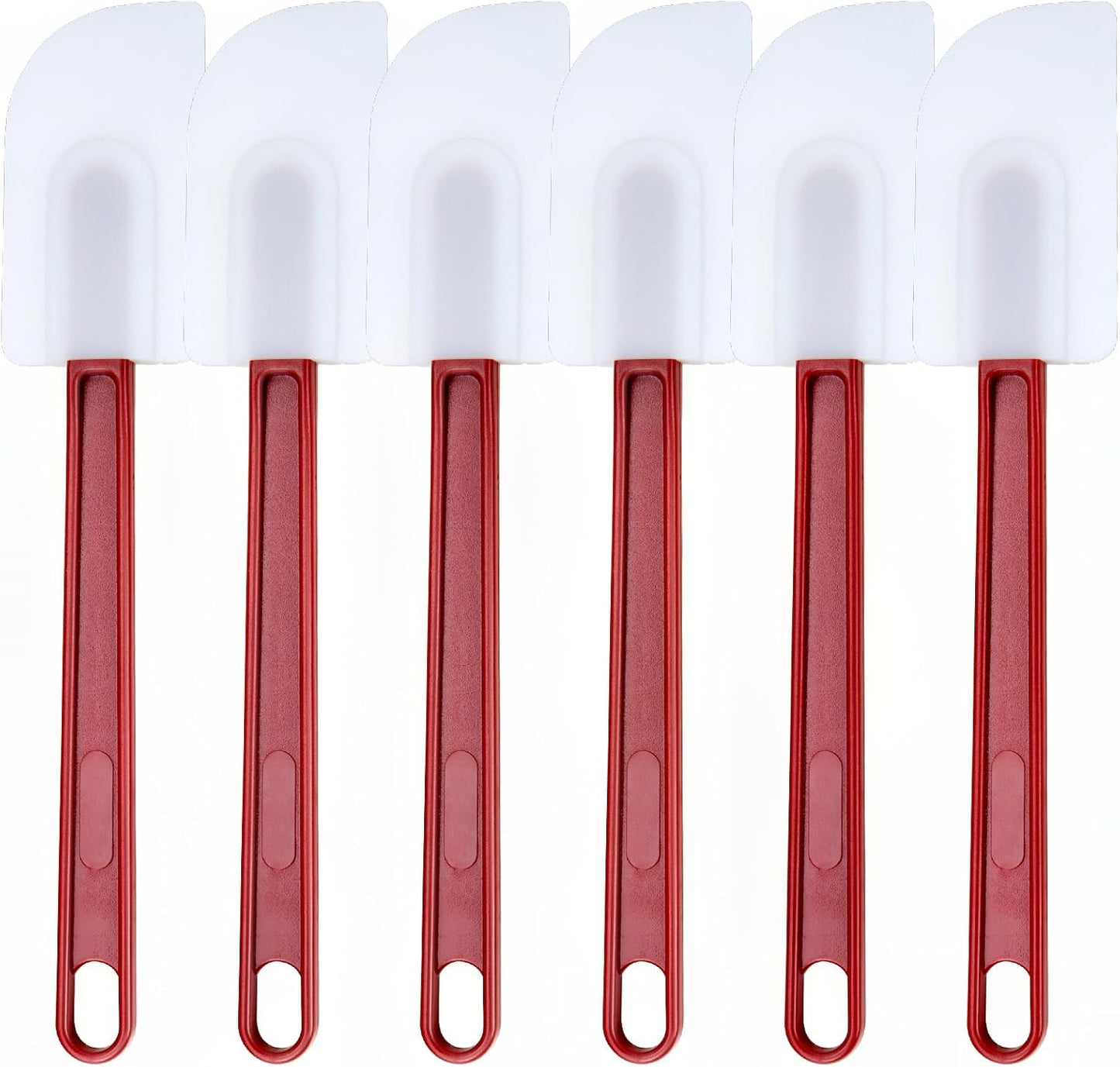 3 PCS Commercial Grade Heat Resistant Silicone Spatulas, 9.5-Inch Rubber Spatulas for Baking, Nonstick & BPA-Free