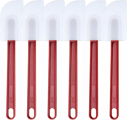 3 PCS Commercial Grade Heat Resistant Silicone Spatulas, 9.5-Inch Rubber Spatulas for Baking, Nonstick & BPA-Free