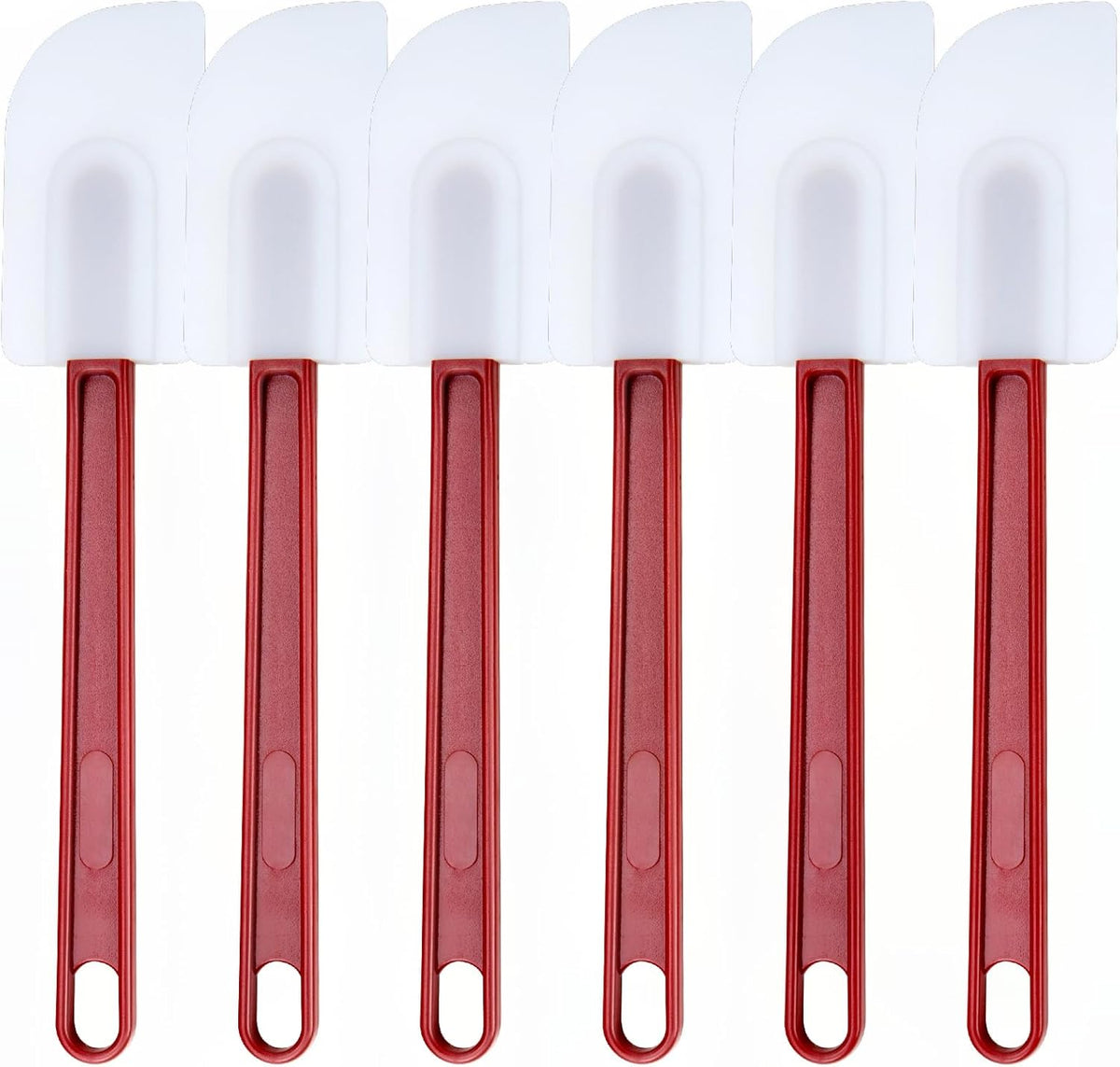 3 PCS Commercial Grade Heat Resistant Silicone Spatulas, 9.5-Inch Rubber Spatulas for Baking, Nonstick & BPA-Free