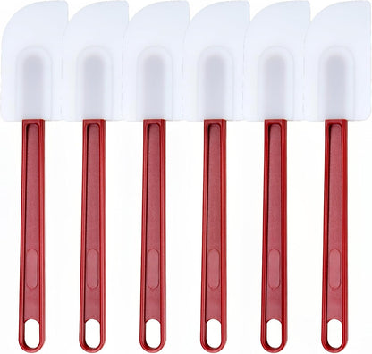 3 PCS Commercial Grade Heat Resistant Silicone Spatulas, 9.5-Inch Rubber Spatulas for Baking, Nonstick & BPA-Free