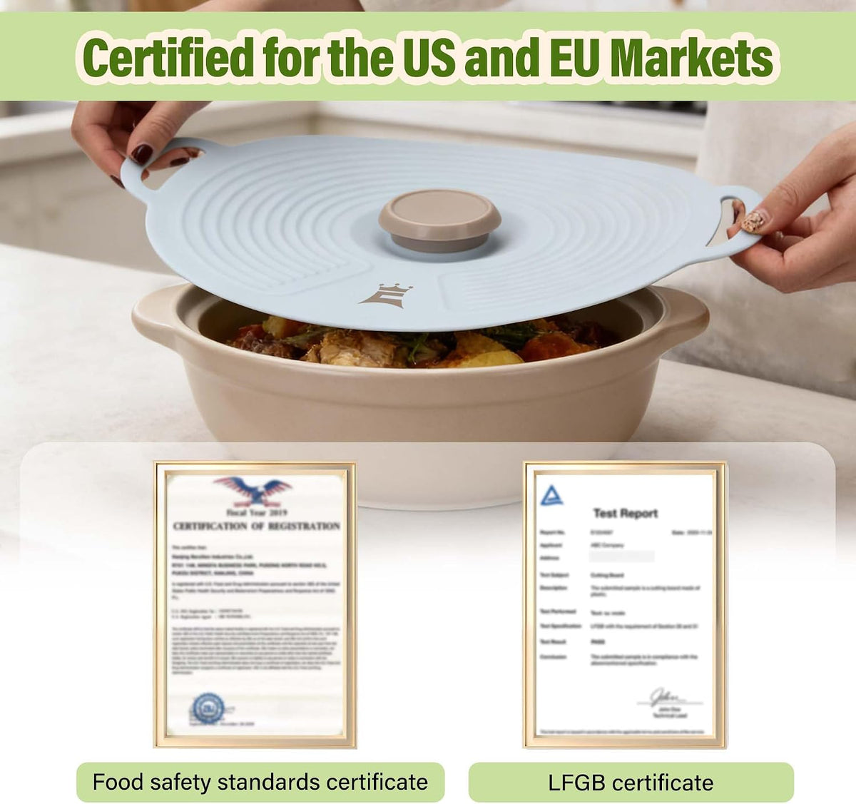Silicone Lids for Bowl 3 Pack, Microwave Splatter Cover with 3 Sizes Reusable Heat Resistant Lids Fits Bowls, Plates, Pots, Pans, Skillets, Stove Top, Oven, Fridge Dishwasher Safe